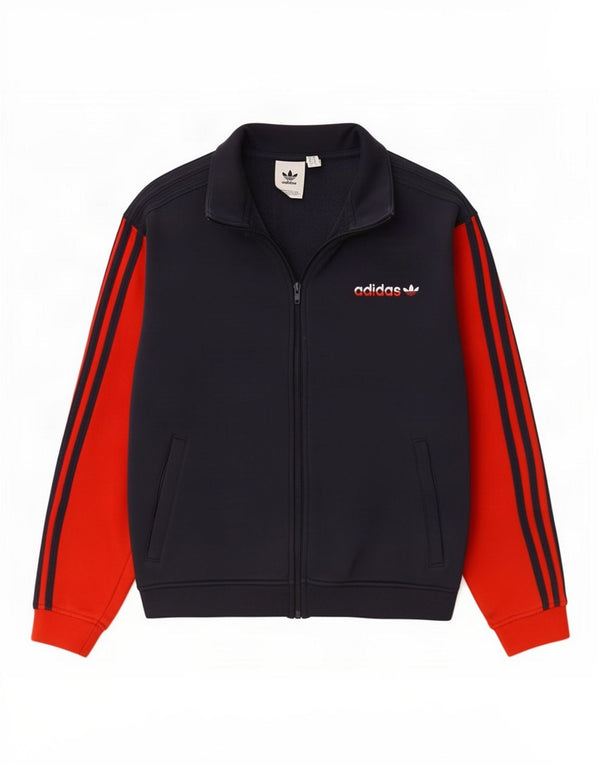 Giacca da ginnastica da uomo dalla vestibilità ampia Adidas Small, colore blu navy