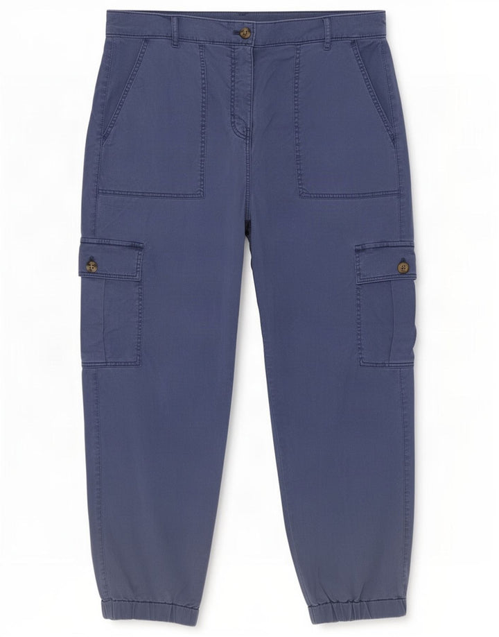 Pantaloni cargo Capri Marks & Spencer da donna UK 12 medi W30 L21 blu