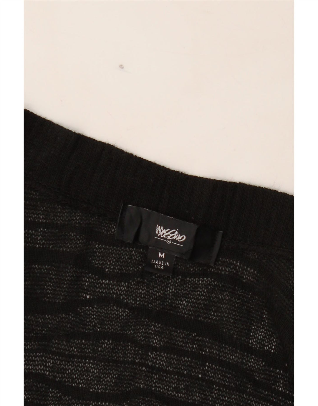 MOSSIMO Womens 3/4 Sleeve Open Cardigan Sweater UK 12 Medium Black Acrylic Vintage Mossimo and Second-Hand Mossimo from Messina Hembry 