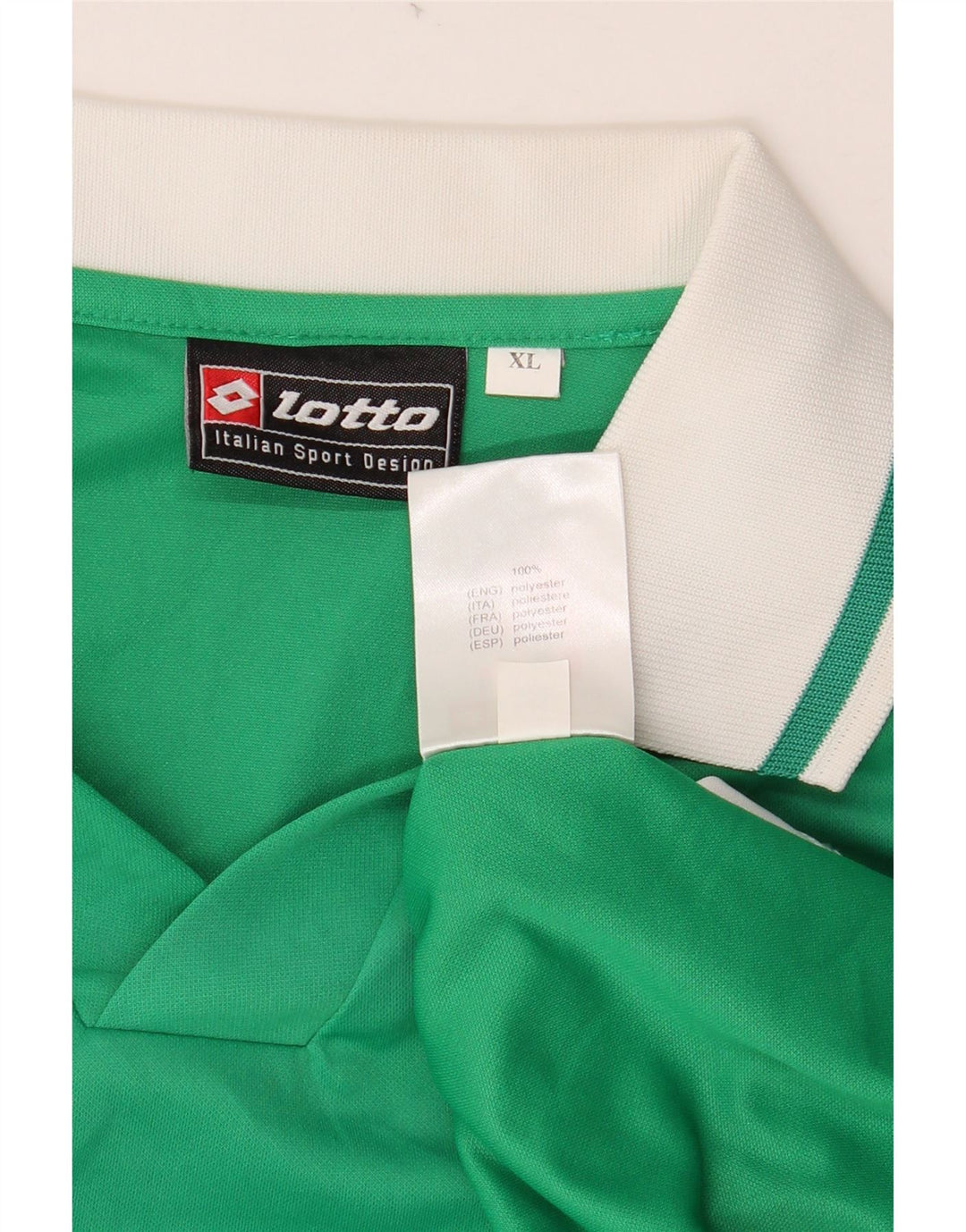 Polo da uomo grafica a maniche lunghe LOTTO XL poliestere color block verde