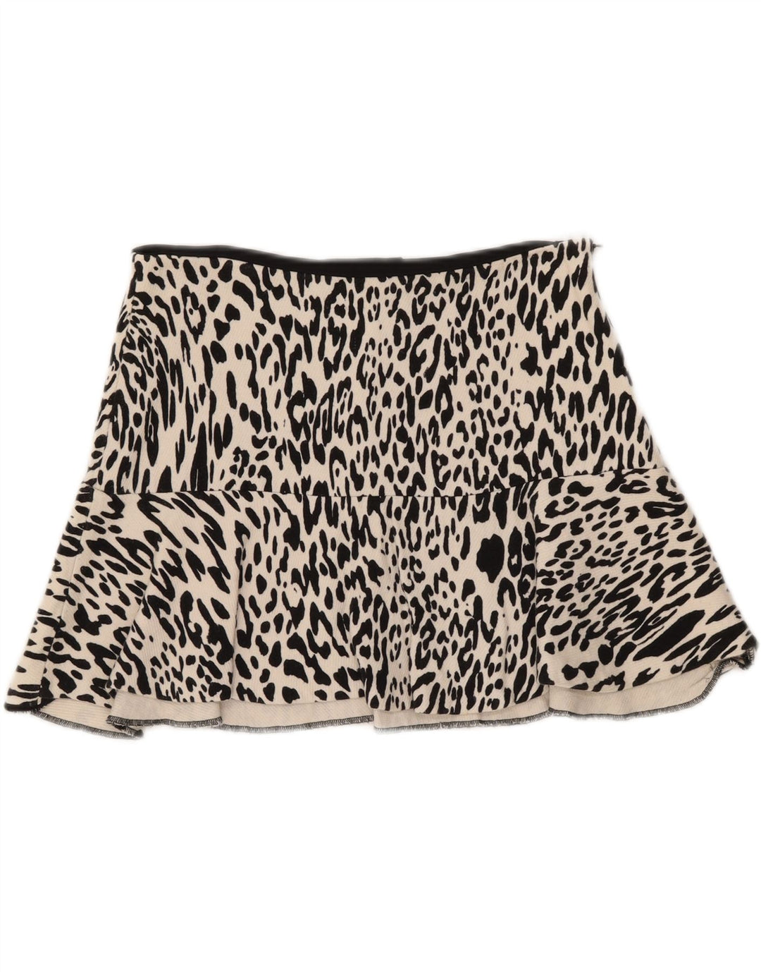 Minigonna da donna Zara media W28 bianco sporco con stampa animalier