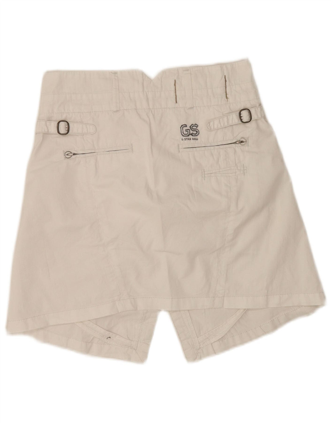 Minigonna in denim da donna G-Star W27 cotone bianco medio