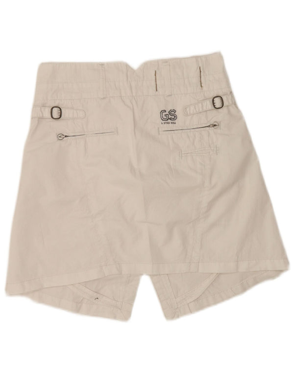 Minigonna in denim da donna G-Star W27 cotone bianco medio