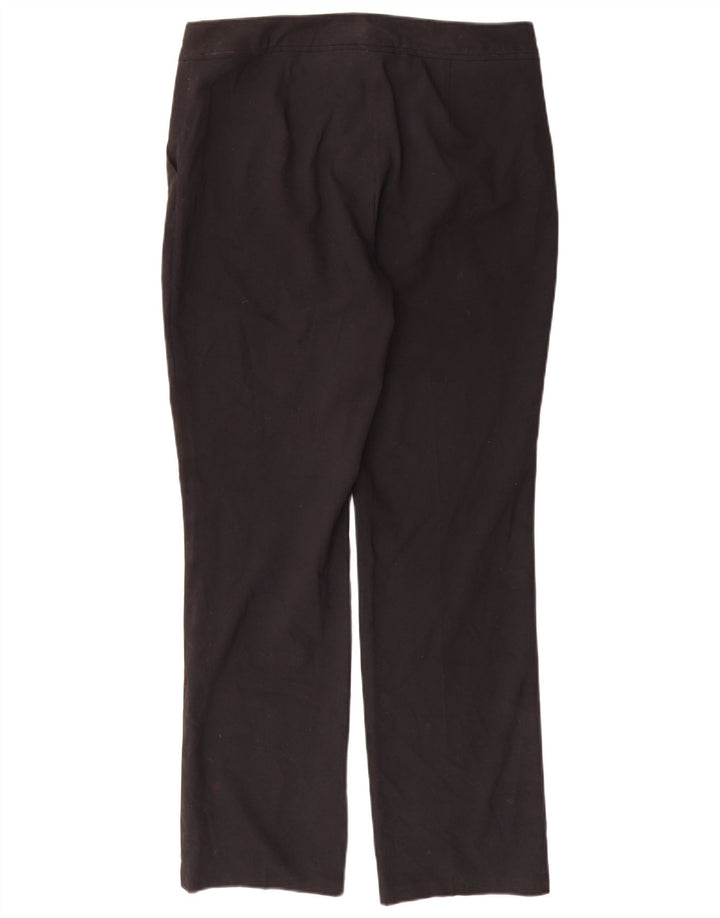 Pantaloni da abito dritti da donna Marks & Spencer UK 12 medi W32 L31 neri