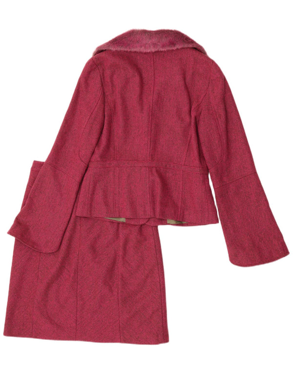 Set gonna 2 pezzi Jesire da donna UK 8 Small W28 Poliacrilico rosa a spina di pesce