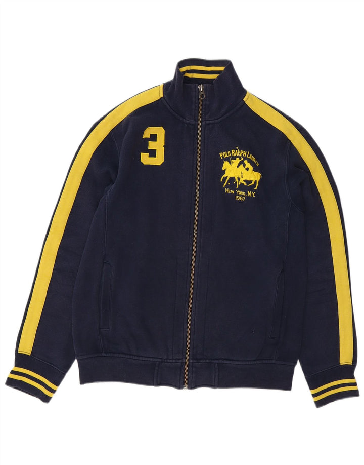 Polo Ralph Lauren Giacca da uomo della tuta da ginnastica color block medio blu navy