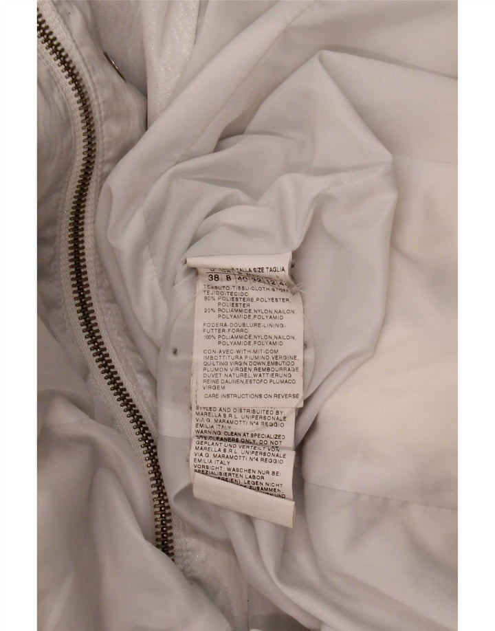Cappotto imbottito da donna Marella UK 12 Poliestere bianco medio