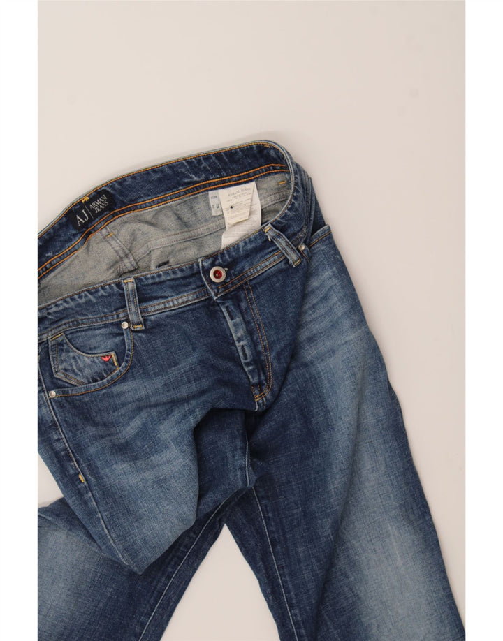 ARMANI Womens Slim Jeans W29 L29 Blue Cotton Vintage Armani and Second-Hand Armani from Messina Hembry 