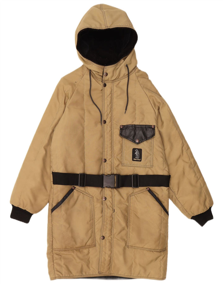 REFRIGUE Mens Hooded Padded Coat UK 38 Medium Beige