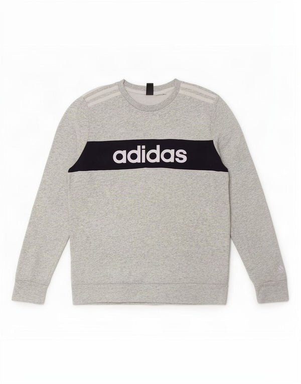 Felpa grafica da donna Adidas Jumper UK 10 Small Grey Colourblock