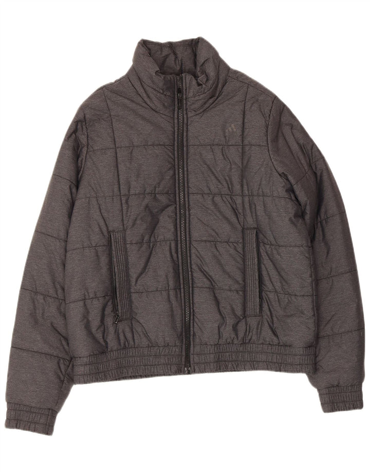 Giacca imbottita da donna Adidas UK 16/18 grande nylon grigio