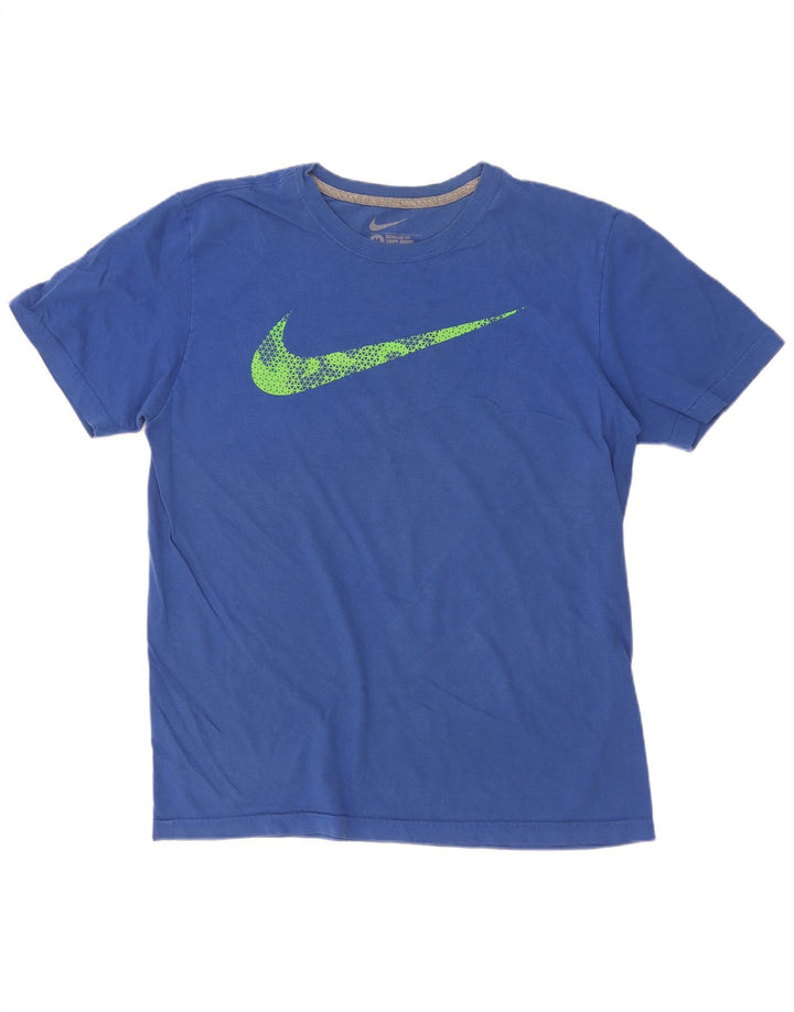 T-shirt grafica Nike da uomo con vestibilità regolare, top in cotone blu medio