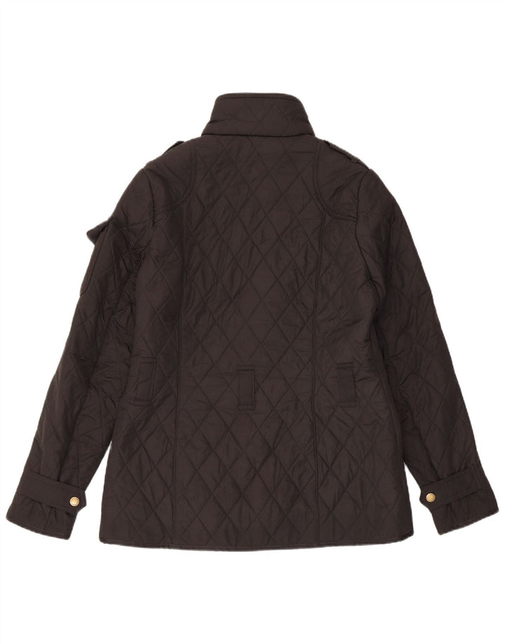Giacca trapuntata militare da donna Barbour UK 10 piccola in poliestere nero