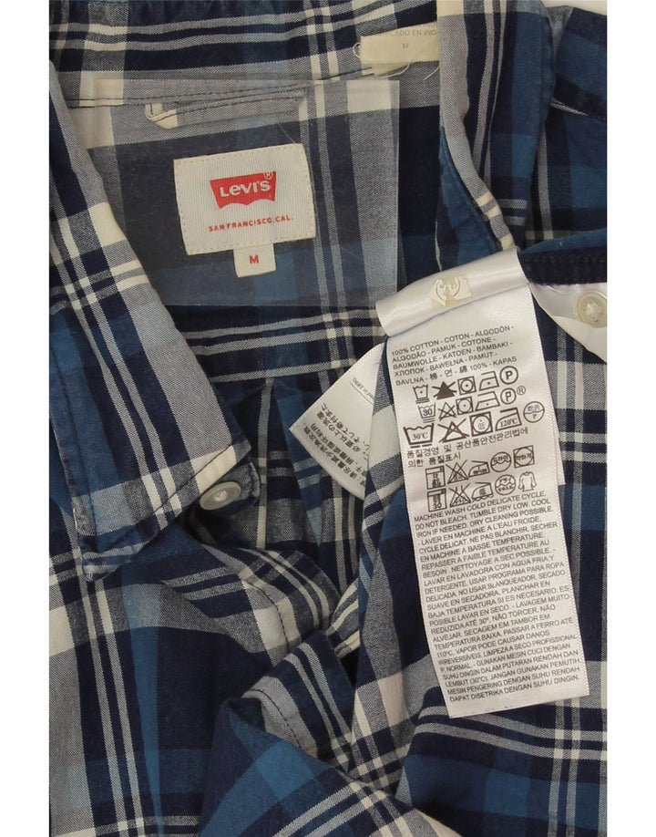 Camicia da uomo Levi's in cotone a quadri blu navy medio