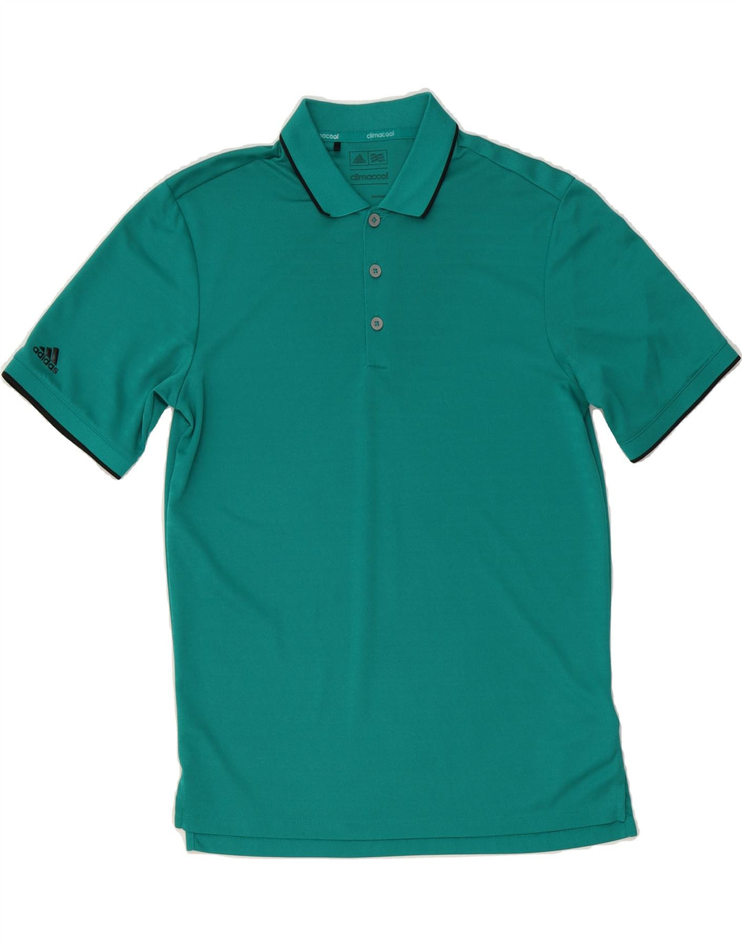 ADIDAS Mens Climacool Polo Shirt Small Turquoise Polyester Vintage Adidas and Second-Hand Adidas from Messina Hembry 