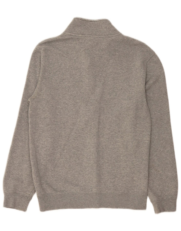 Felpa da donna con collo con zip Nike, maglione, UK 10, piccolo cotone grigio screziato