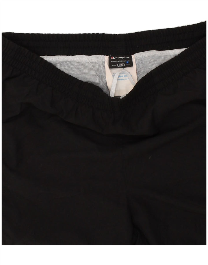 CHAMPION Mens Sport Shorts 2XL  Black Colourblock Polyester Vintage Champion and Second-Hand Champion from Messina Hembry 