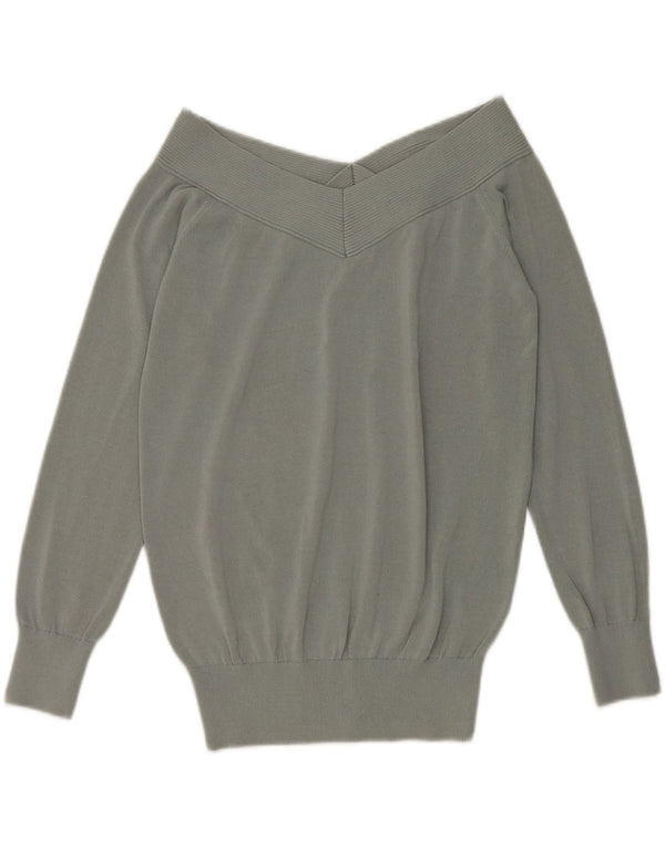 Maglione Reiss da donna con spalle scoperte UK 14 Viscosa verde medio