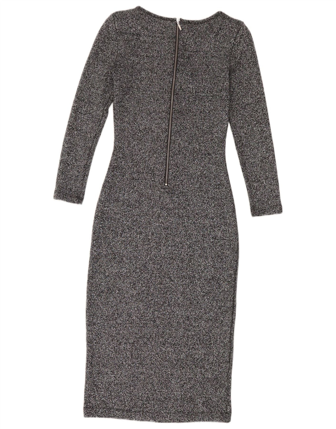 Abito tubino a maniche lunghe da donna French Connection UK 8 piccolo grigio chiazzato