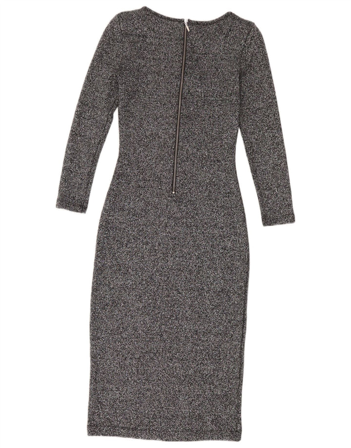 Abito tubino a maniche lunghe da donna French Connection UK 8 piccolo grigio chiazzato