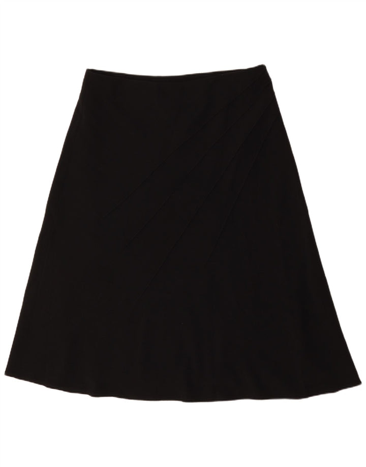 Gonna a trapezio da donna Marks & Spencer UK 18 XL W36 poliestere nero