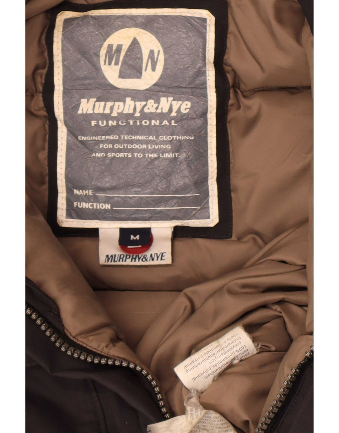 Giacca imbottita con cappuccio da uomo Murphy & Nye UK 38 media nera