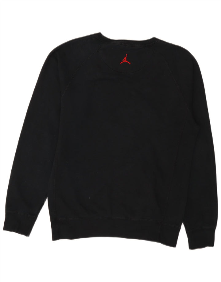 Felpa con grafica Jordan da uomo, piccola, in cotone nero