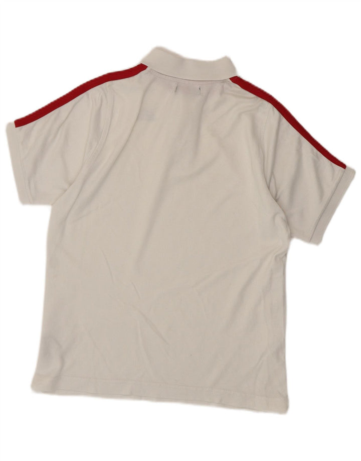 Polo Kappa da uomo piccola in cotone color block bianco