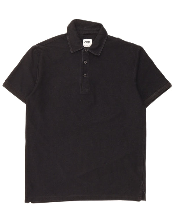 Polo Zara da uomo piccola in cotone nero
