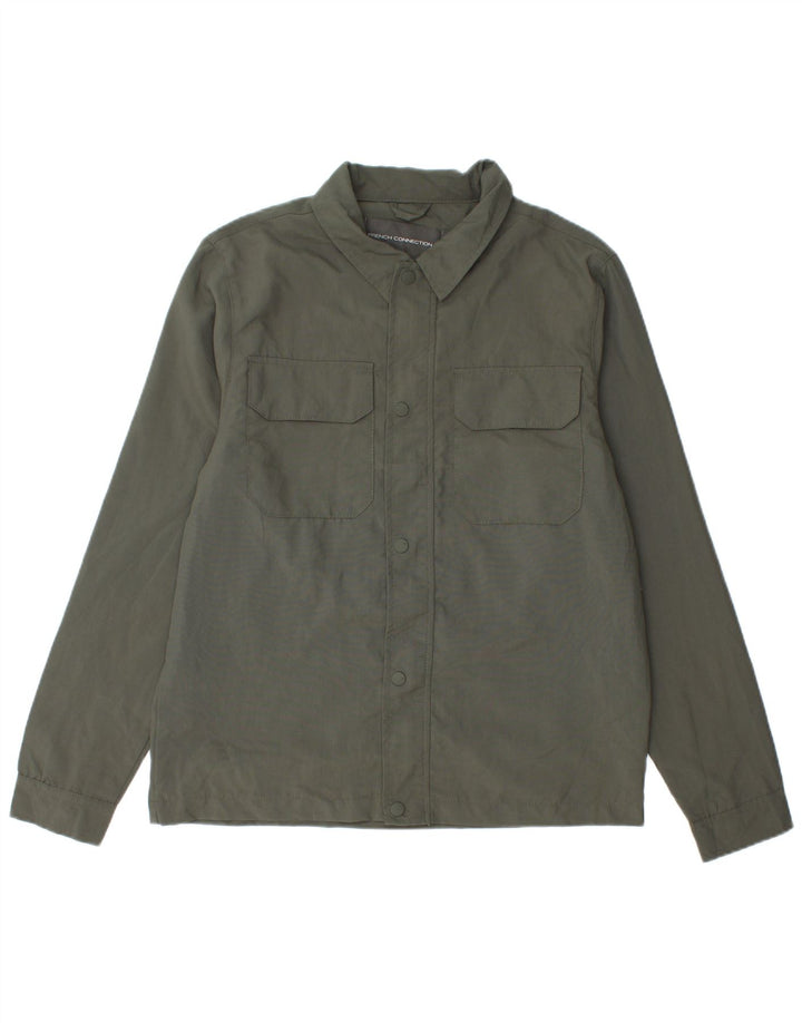 Camicia overshirt da uomo French Connection Medium Khaki Poliammide