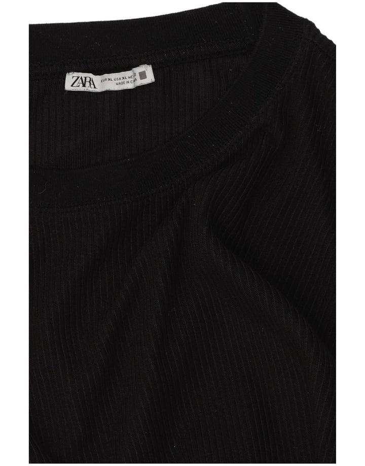 Top Zara da donna a maniche lunghe UK 18 XL Nero