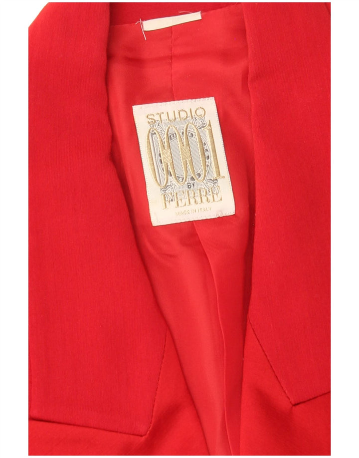 Giacca blazer doppiopetto corta da donna Ferre UK 14 rossa media