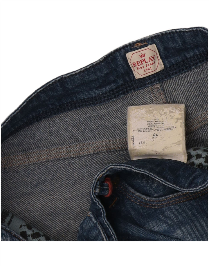 Pantaloncini di jeans da donna Replay W27 piccoli blu