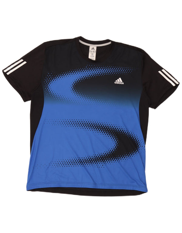 T-shirt Adidas Clima 365 da uomo 2XL nera in poliestere color block
