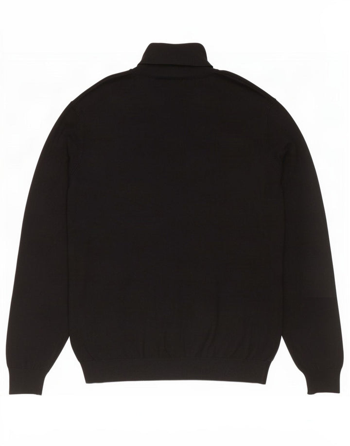 Maglione Zara da uomo con collo alto e viscosa nera media
