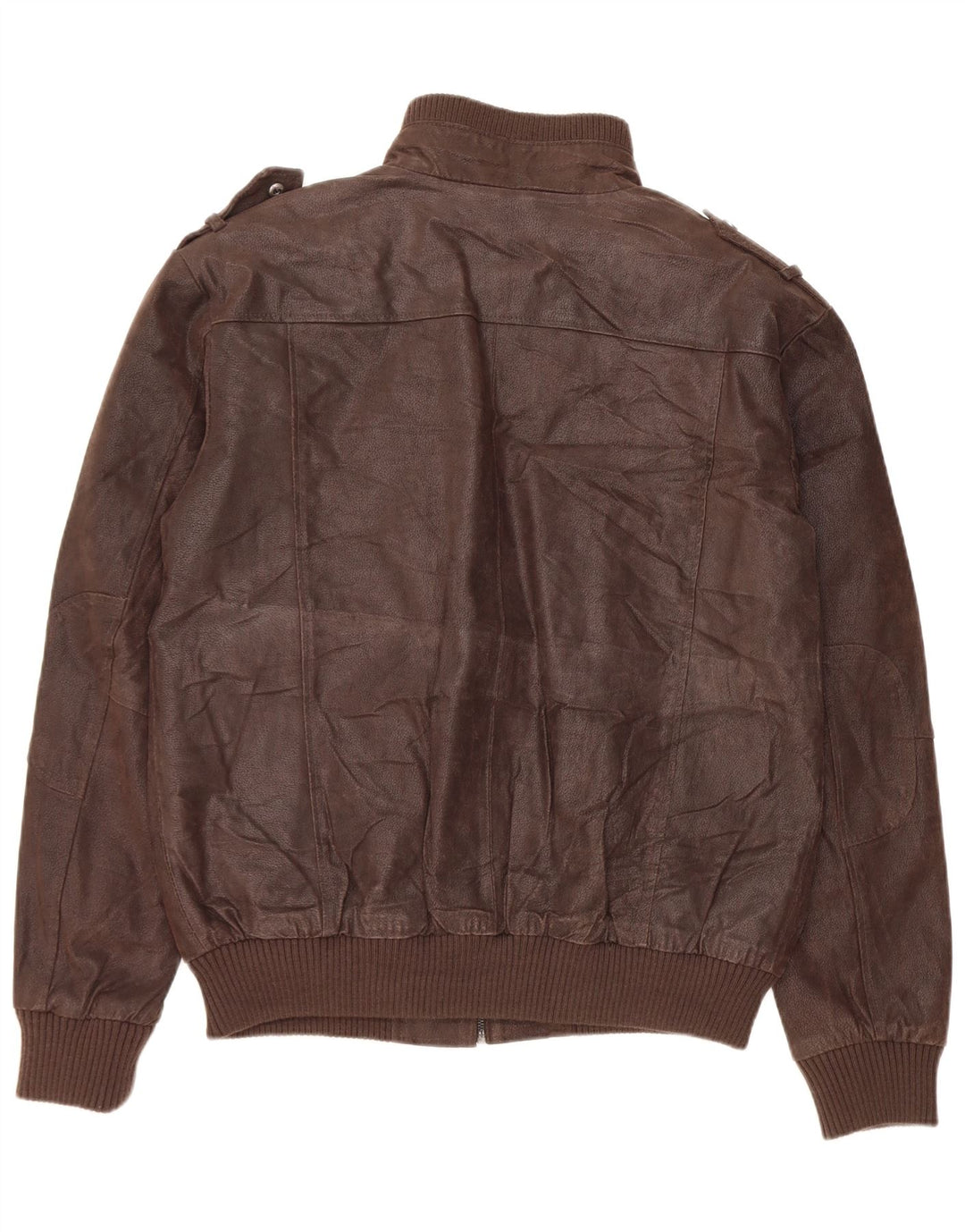 Giacca in pelle militare da uomo Bata and More IT 54 2XL Marrone