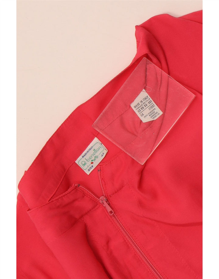 Camicetta oversize corta da donna Benetton IT 44 Viscosa rosa medio