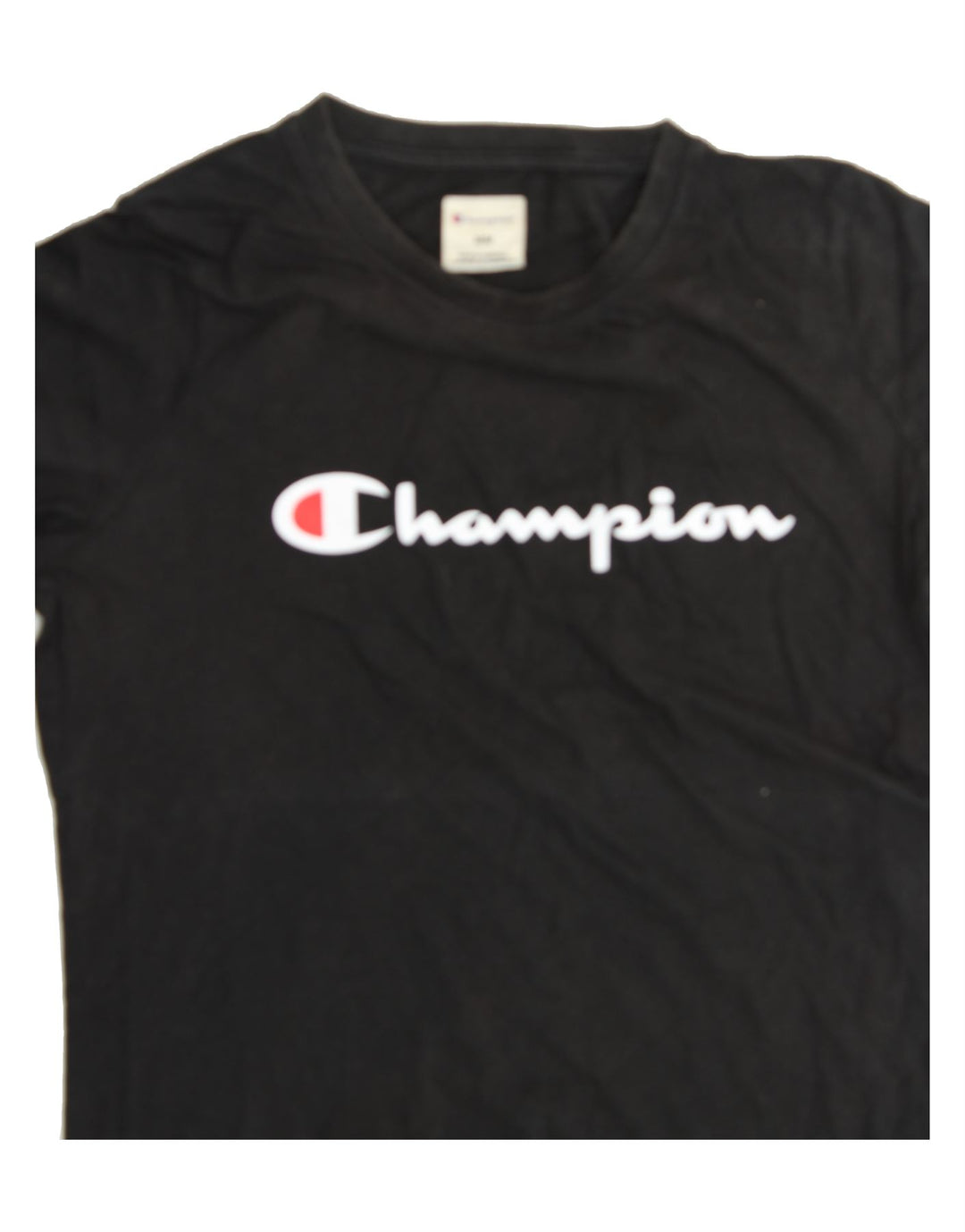 CHAMPION Womens Graphic T-Shirt Top UK 12 Medium Black Vintage Champion and Second-Hand Champion from Messina Hembry 