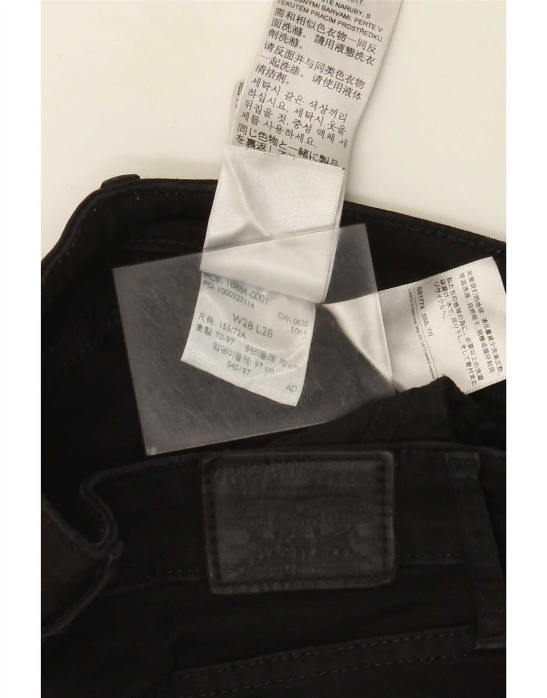 Jeans slim da donna Levi's W28 L28 cotone nero
