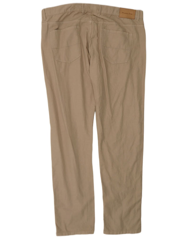 Pantaloni casual dritti da uomo Massimo Dutti EU 50 2XL W40 L34 Beige