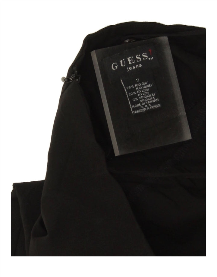 GUESS Womens Sleeveless Maxi Dress US 7 Medium Black Floral Rayon Vintage Guess and Second-Hand Guess from Messina Hembry 