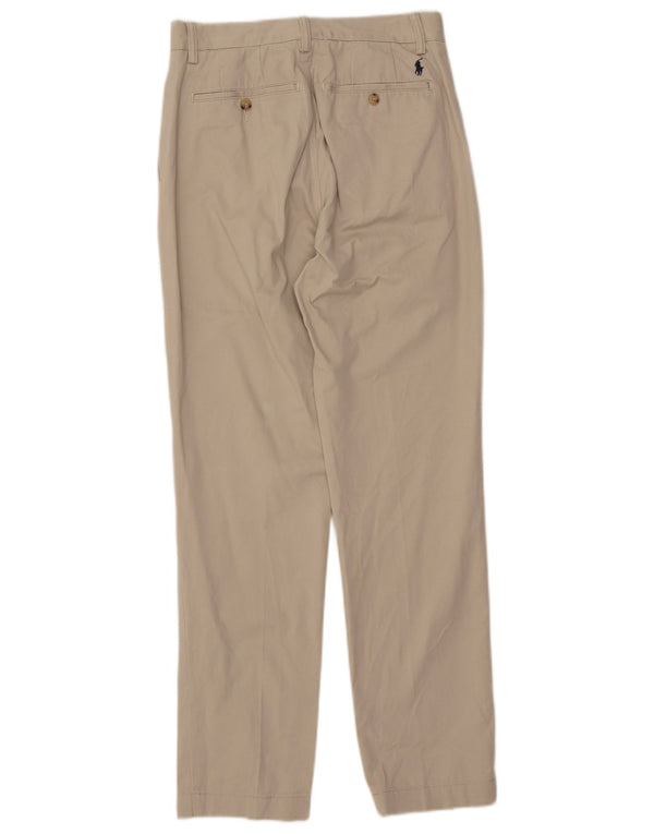 POLO RALPH LAUREN Mens Classic Fit Chino Trousers W30 L31 Beige Cotton