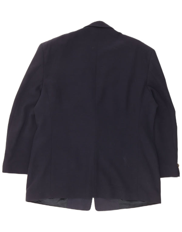 Giacca Blazer da Uomo a 2 Bottoni Carlo Pignatelli IT 58 4XL Lana Blu Navy