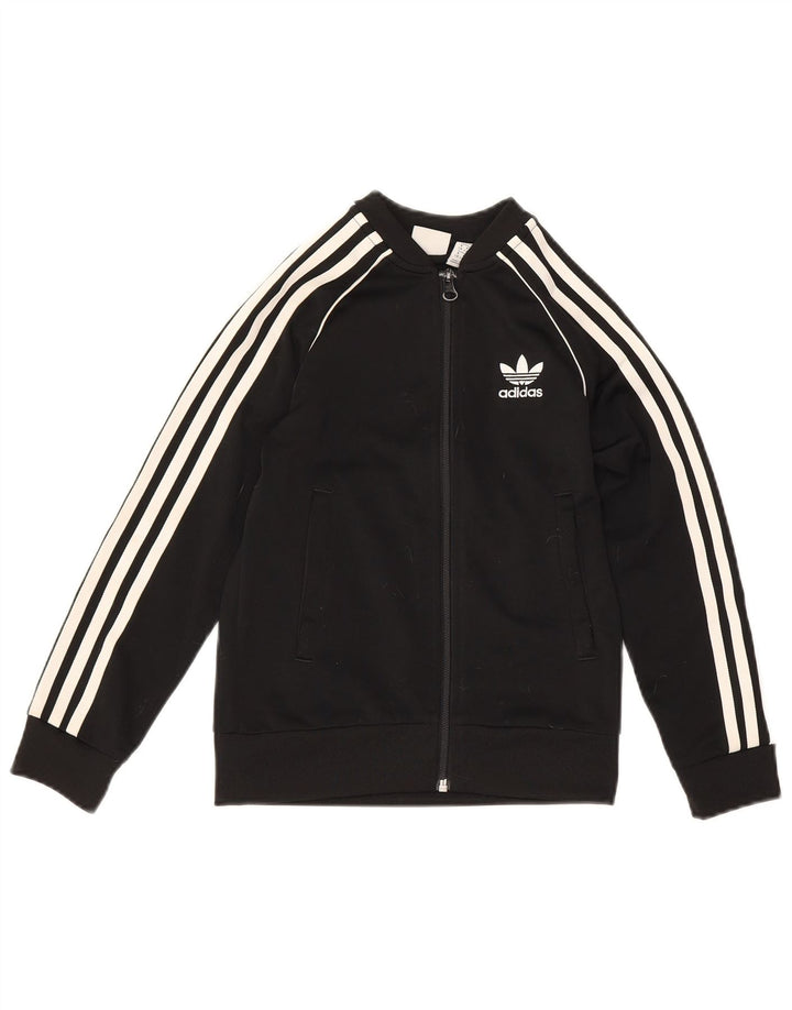 Giacca Top della tuta da ragazzo Adidas 7-8 anni in poliestere nero