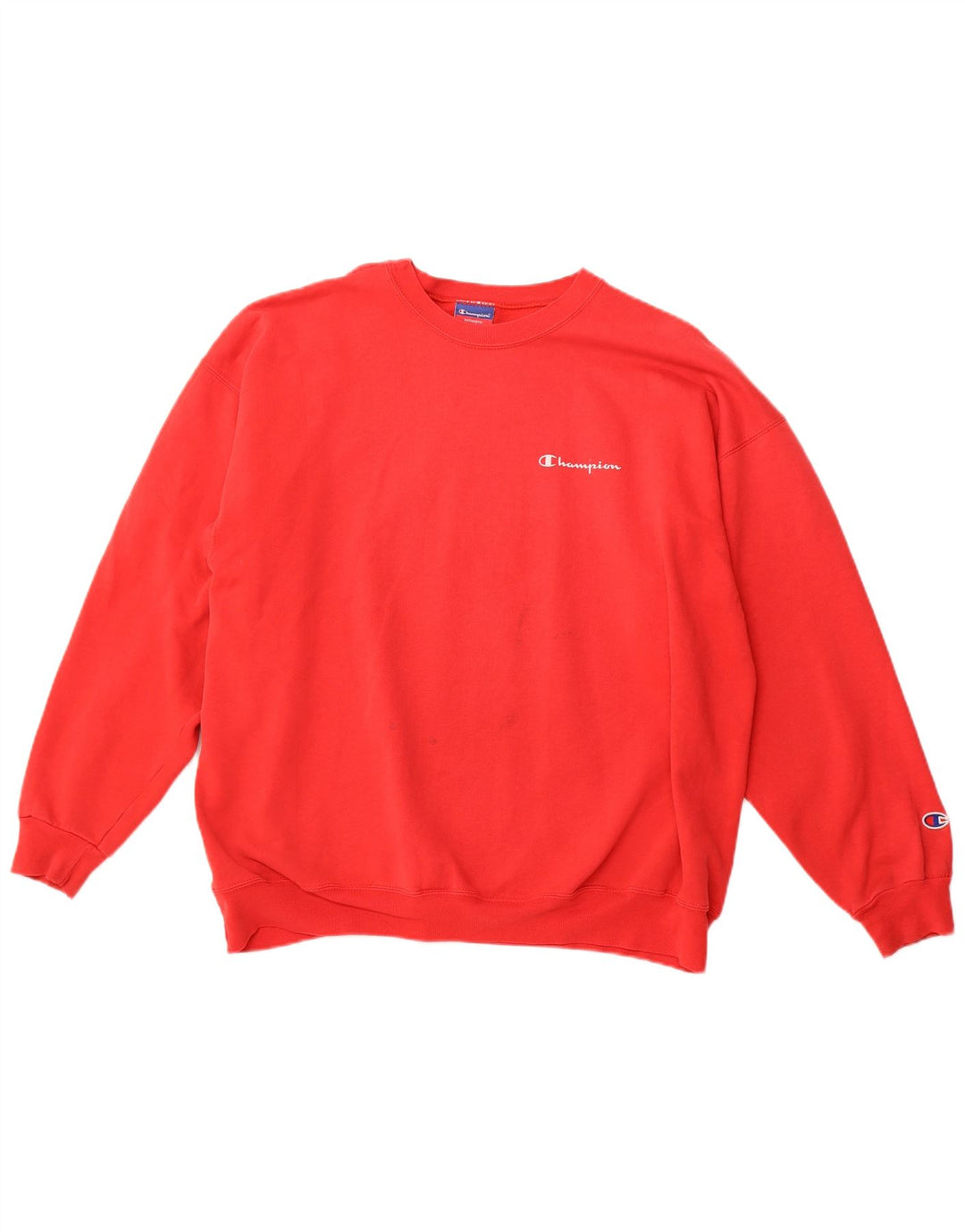 CHAMPION Felpa da uomo Maglione XL Rosso Cotone