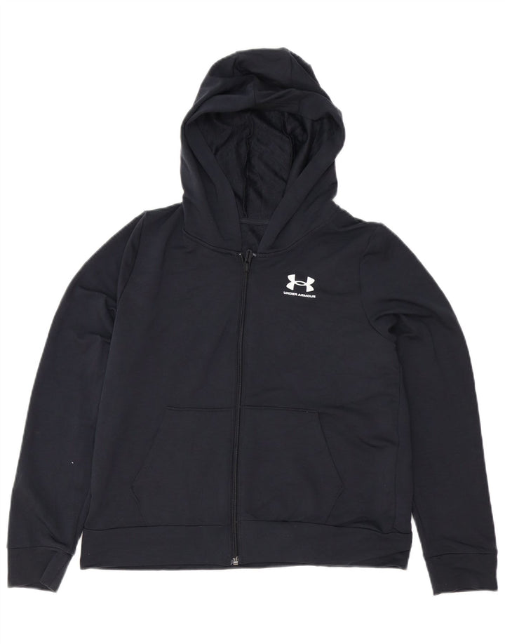 Maglione con cappuccio e zip per ragazzi Under Armour 11-12 anni grande poliestere nero