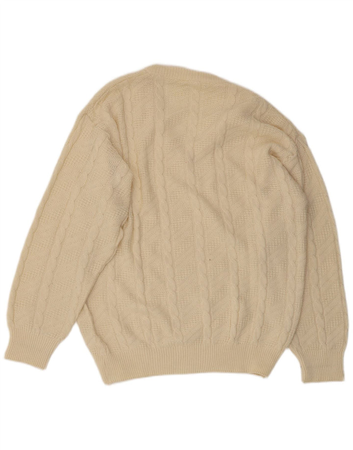 Maglione da uomo con scollo a V VINTAGE IT 54 XL Beige
