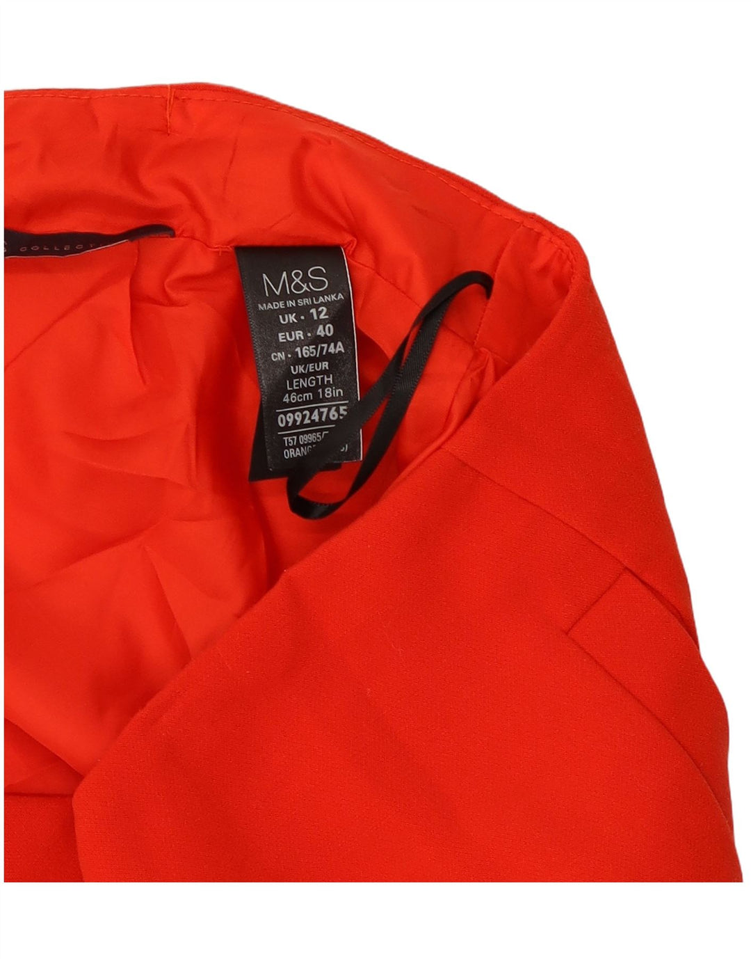 Minigonna da donna Marks & Spencer UK 12 media W30 poliestere rosso