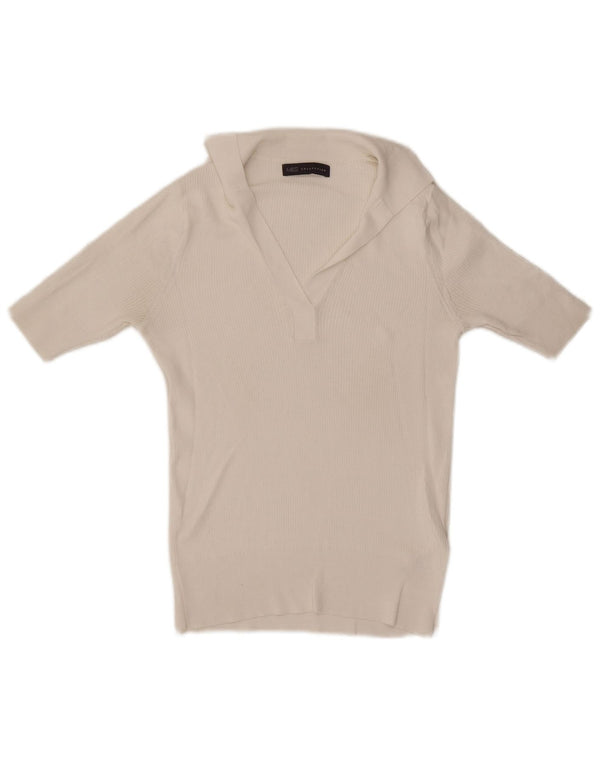 Polo da donna Marks & Spencer UK 10 Small bianca in viscosa