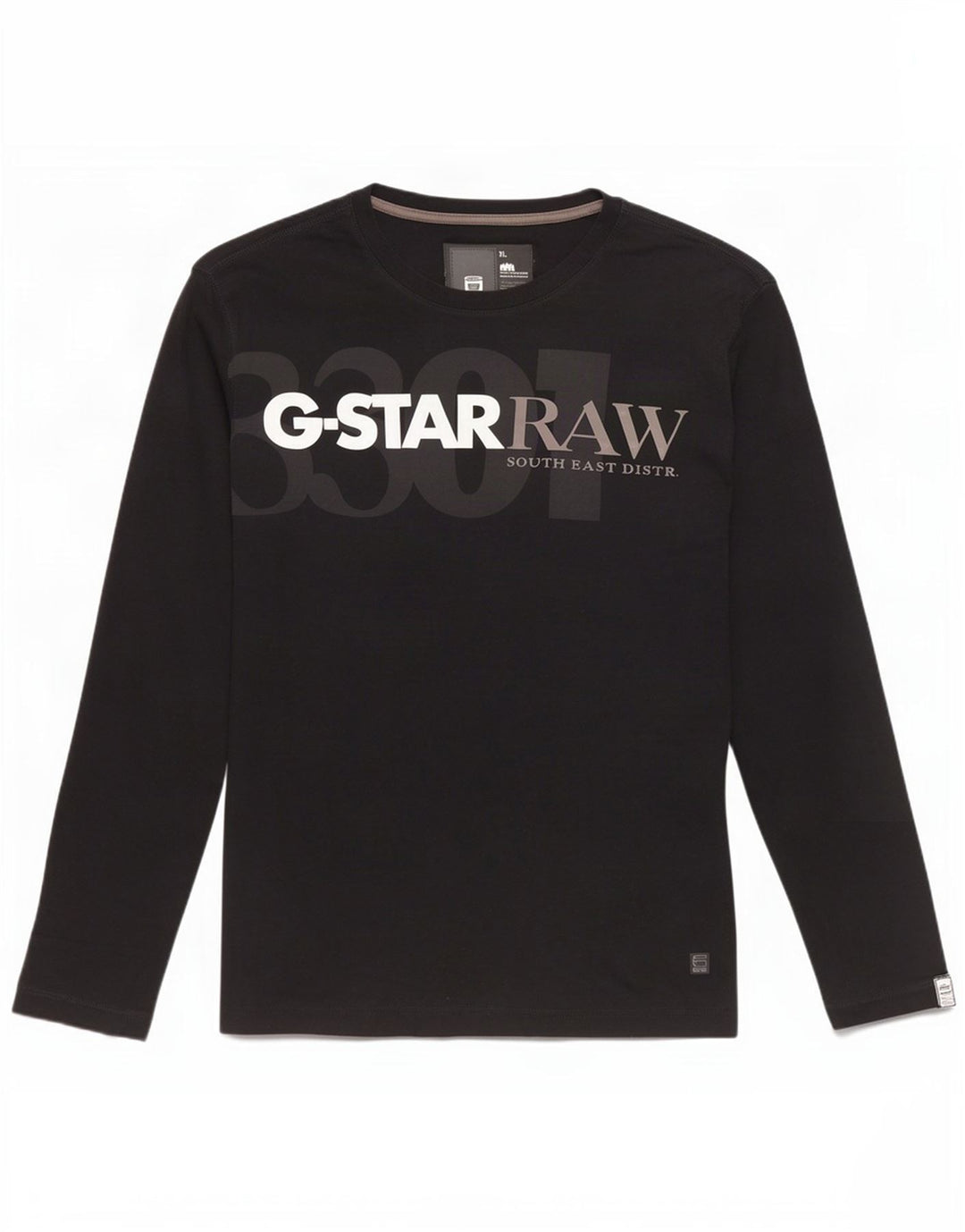 Top grafico da uomo G-Star manica lunga XL Nero
